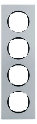Berker 10142674 Rahmen 4fach flach R.8 Aluminium