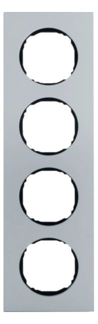 Berker 10142674 Rahmen 4fach flach R.8 Aluminium