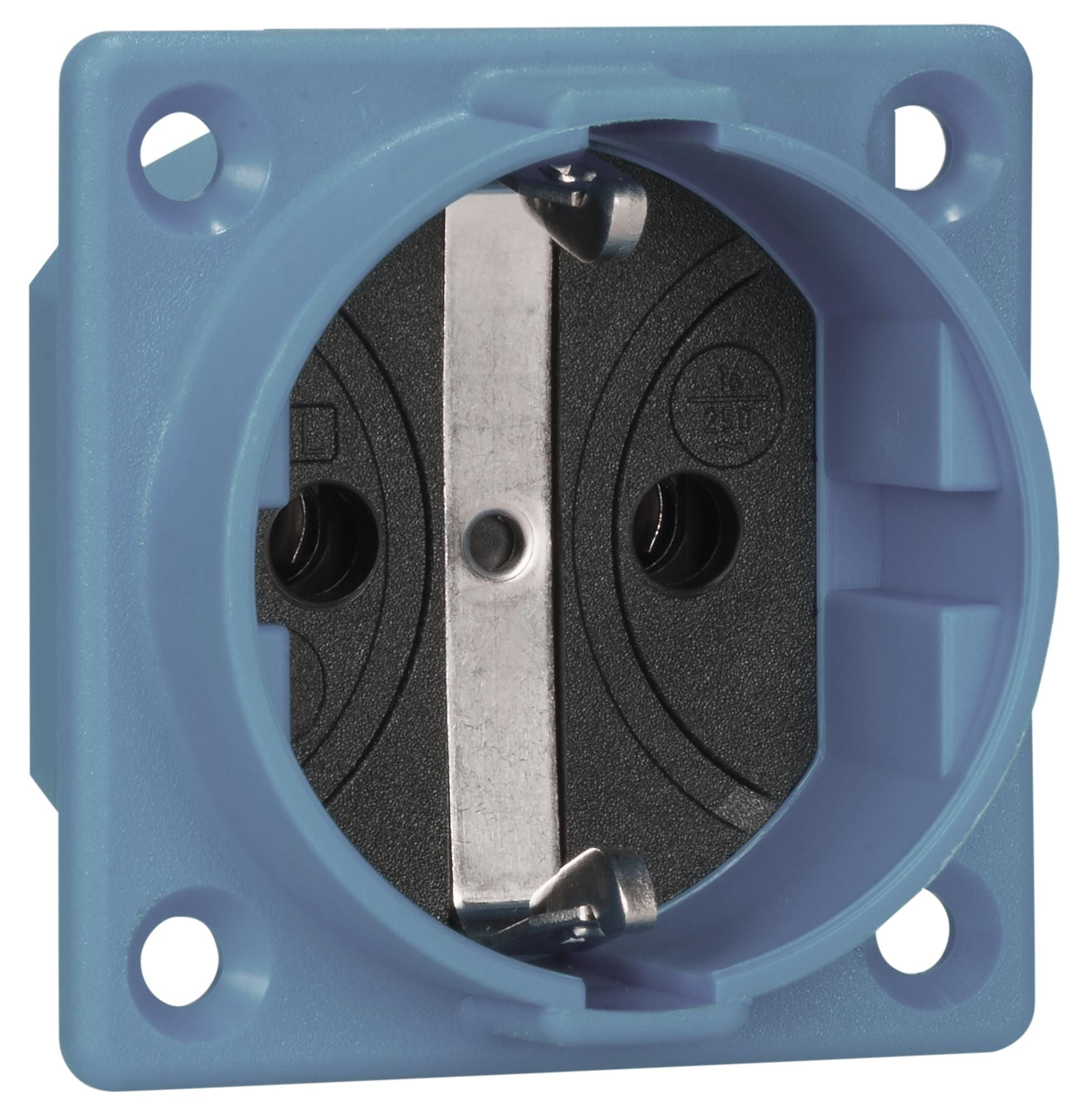 ABL 1661350 SCHUKOClassic Thermoplast Einbausteckdose blau