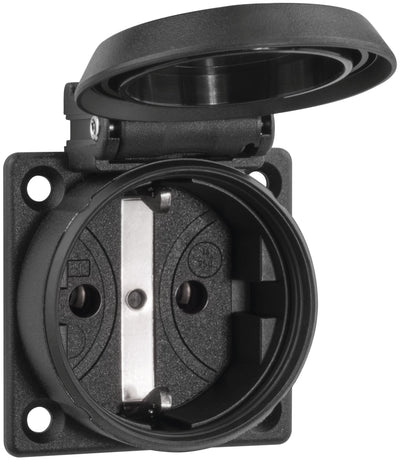 ABL 1561000 SCHUKOplus Professional Einbausteckdose Elamid 2K IP54 schwarz