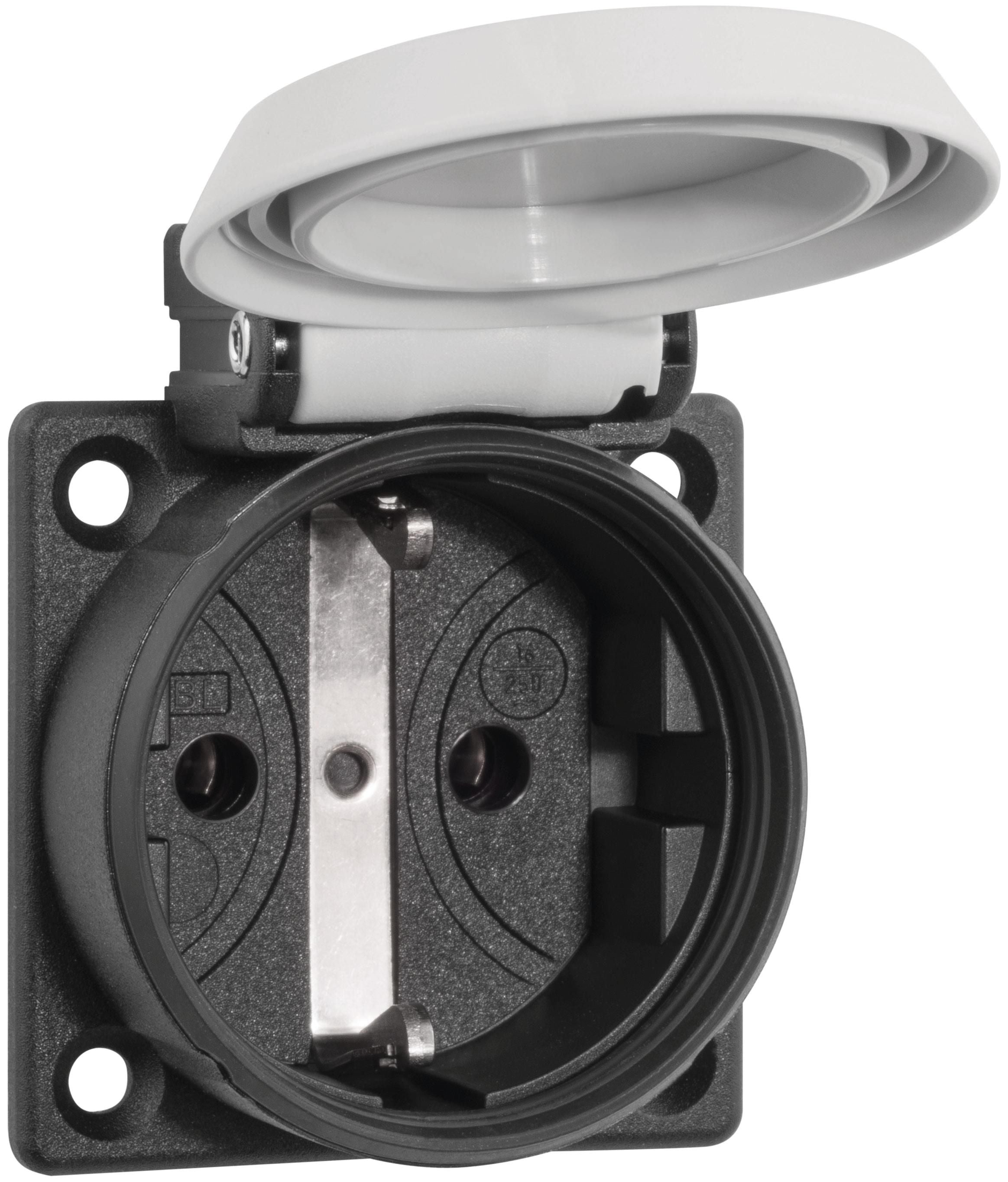 ABL 1561060 SCHUKOplus Professional Einbausteckdose Elamid 2K IP54 grau