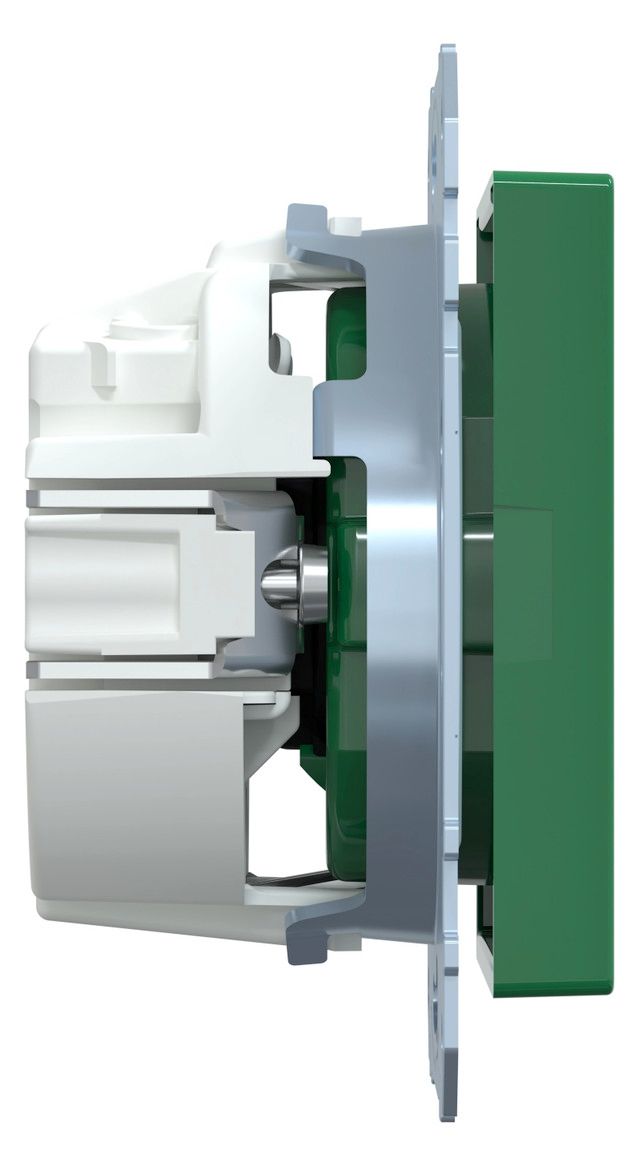 Mert MEG 2302-0304 SCHUKO-Steckdose BRS Sonder m.Schriftfeld StK SV grün Sys.M