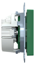 Mert MEG 2302-0304 SCHUKO-Steckdose BRS Sonder m.Schriftfeld StK SV grün Sys.M