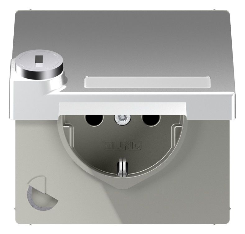 Jung AL 1520 NAKLSL SCHUKO-Steckdose 16A 250V Berührungs.- schutz Klappd.SF