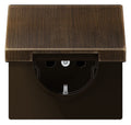 Jung ME1520KIKLAT SCHUKO Steckdose Klappd. erh.Ber.schutz LS Messing antik