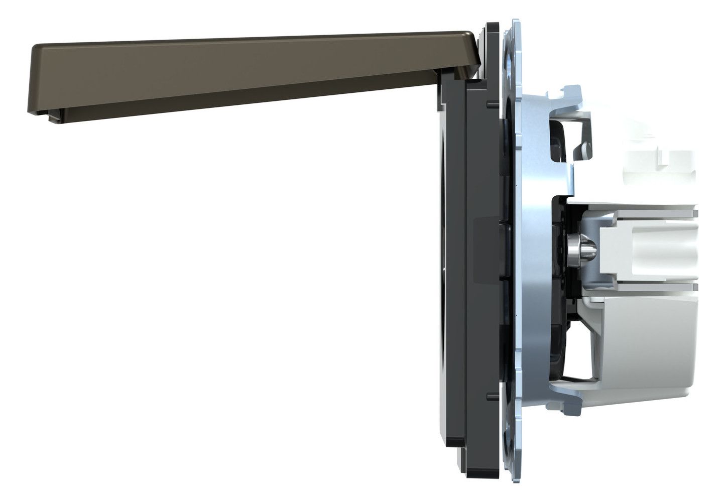 Mert MEG 2314-6052 SCHUKO-Steckdose m.Klappdeckel IP44 BRS StK Moccametallic