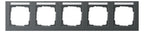GIRA 109523 Abdeckrahmen 5fach waager. BSF E2 Anthrazit