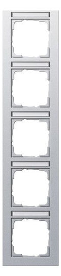 GIRA 111525 Abdeckrahmen 5fach senkrecht BSF E2 Farbe Alu