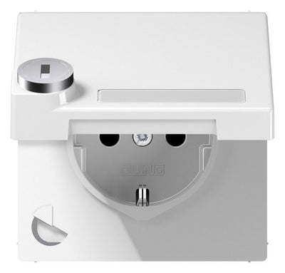 Jung LS 1520 NAKLSL WW SCHUKO-Steckdose 16A 250V Berührungs.- schutz Klappd.SF