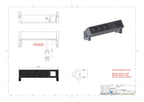 Bachmann 902.400 DESK2 3xSchuko 1xABD Strom 0,2m GST18 Inox lackiert