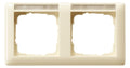GIRA 109201 Abdeckrahmen 2fach waager. BSF Standard 55 Cremeweiß glänzend