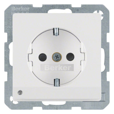 Berker 41096089 Steckdose SCHUKO+LED Q.1/Q.3 polarweiß samt