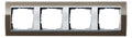 GIRA 0214766 Abdeckrahmen 4fach Zwischen rahmen F/Alu Event Klar Braun