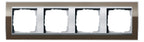 GIRA 0214766 Abdeckrahmen 4fach Zwischen rahmen F/Alu Event Klar Braun