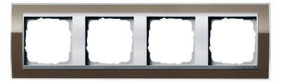 GIRA 0214766 Abdeckrahmen 4fach Zwischen rahmen F/Alu Event Klar Braun