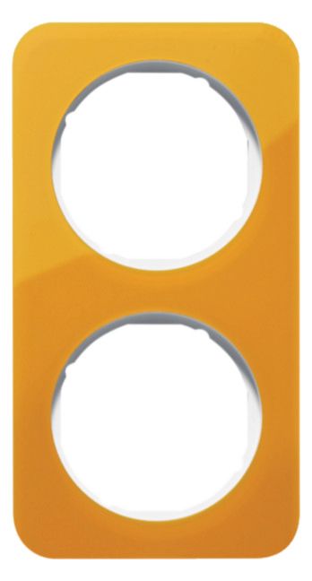 Berker 10122339 Rahmen 2fach R.1 Acryl orange transp./polarweiß glänz