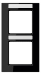 Jung AC582BFNASW Rahmen 2fach Schriftf. senkrecht bruchs. A creation schwarz