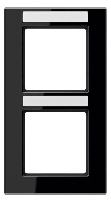 Jung AC582BFNASW Rahmen 2fach Schriftf. senkrecht bruchs. A creation schwarz