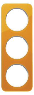 Berker 10132339 Rahmen 3fach R.1 Acryl orange transp./polarweiß glänz