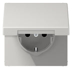 Jung LS1520BFKLLG SCHUKO-Steckdose m.Klappdeckel lichtgrau