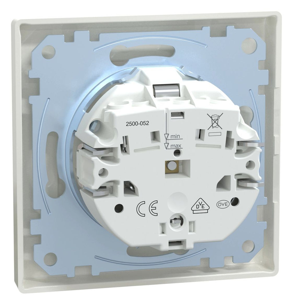 Mert MEG 2401-1419 SCHUKO-Steckdose SK volle Platte polarweiß glänz. M-SMART