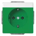 BJ 20 EUCNB-13-82 SCHUKO Steckdosen Einsatz grün RAL6032 future linear