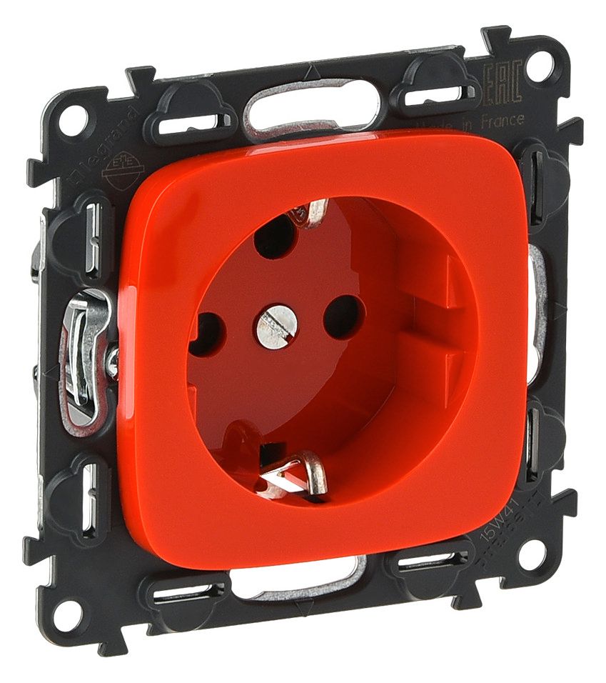 Legrand 753132 Schuko Steckdose Codiert Valena Allure rot
