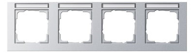 GIRA 109425 Abdeckrahmen 4fach waager. BSF E2 Farbe Alu