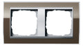 GIRA 0212766 Abdeckrahmen 2fach Zwischen rahmen F/Alu Event Klar Braun