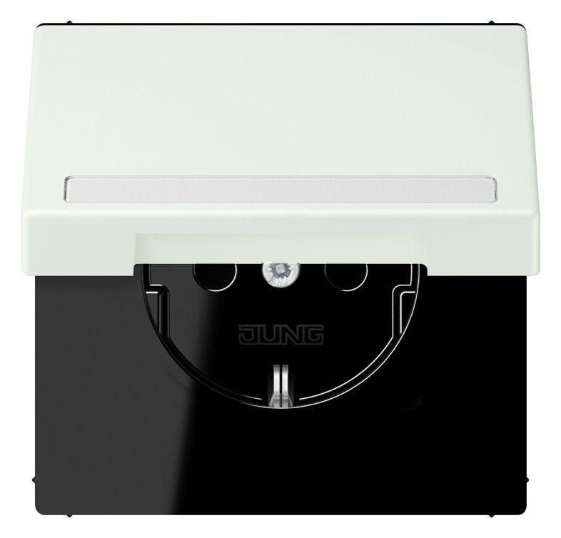 Jung LC1520BFNAKL210 SCHUKO-Steckd.KI m. Klappdeckel m.S