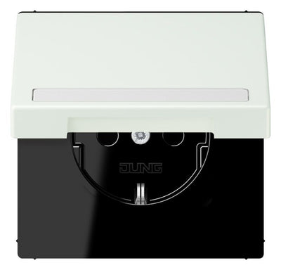 Jung LC1520BFNAKL210 SCHUKO-Steckd.KI m. Klappdeckel m.S