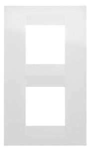 GEWISS GW16424TB Abdeckrahmen GEO International 2+2M vert. 71mm Milchweiss
