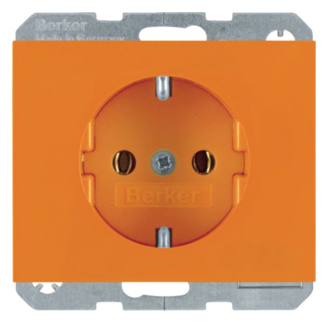 Berker 47157014 Steckdose SCHUKO K.1/K.5 orange glänzend