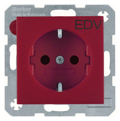 Berker 47231922 Steckdose SCHUKO S.1 rot matt EDV