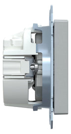 Mert MEG 2352-0460 SCHUKO-Steckdose+Kz Waschmaschine BRS StK aluminium System M