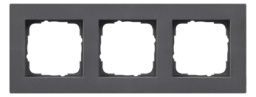 GIRA 0213235 Abdeckrahmen 3fach flach E2 Anthrazit