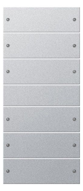 GIRA 218626 Wippenset 6fach (3+3) System 55 Farbe Alu (lackiert)