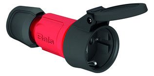 Bals 7489 Schuko-Kupplung 16A 3p IP54 rot