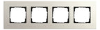 GIRA 0214220 Abdeckrahmen 4fach Esprit Linoleum-Multiplex Hellgrau
