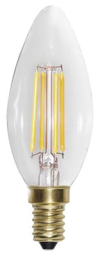 S&H 35506 LED Kerzenform Filament 35x98mm E14 220-240VAC 4W/821 350Lm klar
