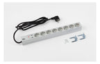 Bachmann 333.404 19" 1HE 8xSchuko 1xÜSS Strom 2m Schuko