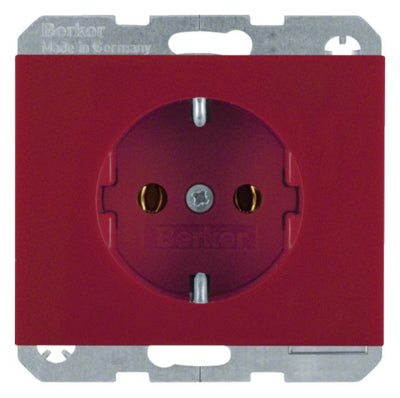 Berker 47157015 Steckdose SCHUKO K.1/K.5 rot glänzend