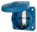 Mennekes 11031 Anbaudose SCHUKO blau 16A 2p+PE 230V IP54 m.Klappd. Einf.unten