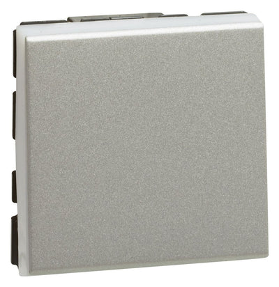 Legrand 079211L MSC Wechselschalter 10A (SL) 2-modulig beleuchtbar Aluminium