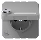 Jung CD 1520 NAKLSL GR SCHUKO-Steckdose 16A 250V Berührungs.- schutz Klappd.SF