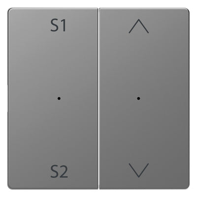 Mert MEG 5227-6036 Wippen Taster-Modul 2fach (Szene1/2 Auf/Ab) Edelstahl