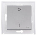 Kopp 493747004 HK07 IP44 Flächenwippe o. Linse Beschriftung 0 u.I stahl
