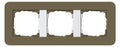 GIRA 0213416 Abdeckrahmen 3fach E3 Umbra/Reinweiß glänzend Soft-Touch