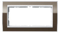 GIRA 1002763 Abdeckrahmen 2f o.Mittelst. Zwischenrahmen RW gl. Event Klar Braun