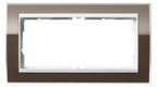 GIRA 1002763 Abdeckrahmen 2f o.Mittelst. Zwischenrahmen RW gl. Event Klar Braun